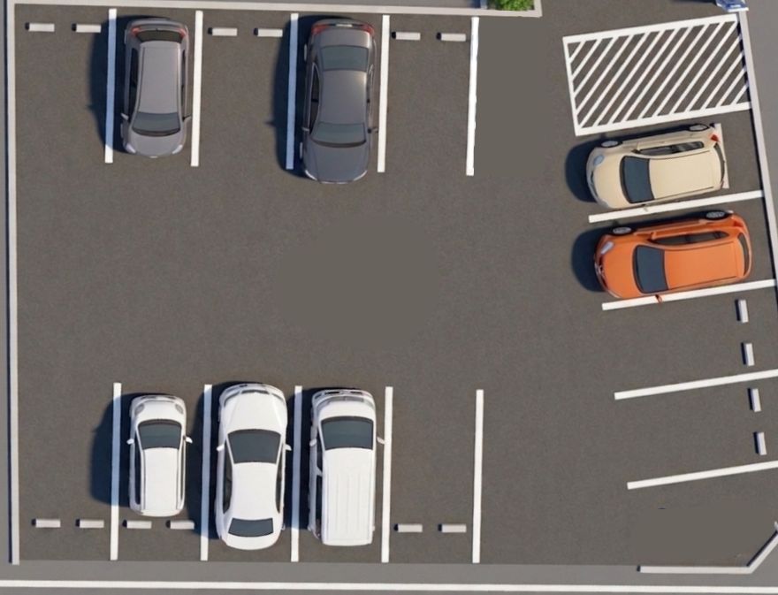 中御所月極駐車場の区画・実画像